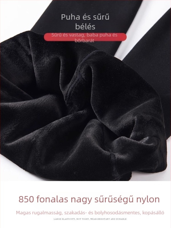 Női termo leggings fleece béléssel, magas derekú, karcsú szabás, vastag anyag, nagy rugalmasság