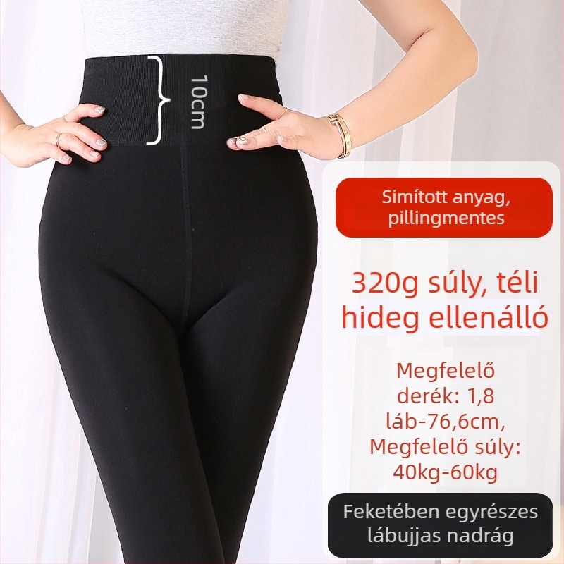 Női termo leggings fleece béléssel, magas derekú, karcsú szabás, vastag anyag, nagy rugalmasság