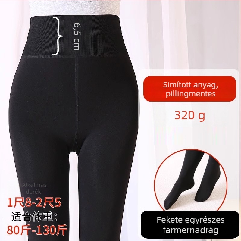 Női termo leggings fleece béléssel, magas derekú, karcsú szabás, vastag anyag, nagy rugalmasság