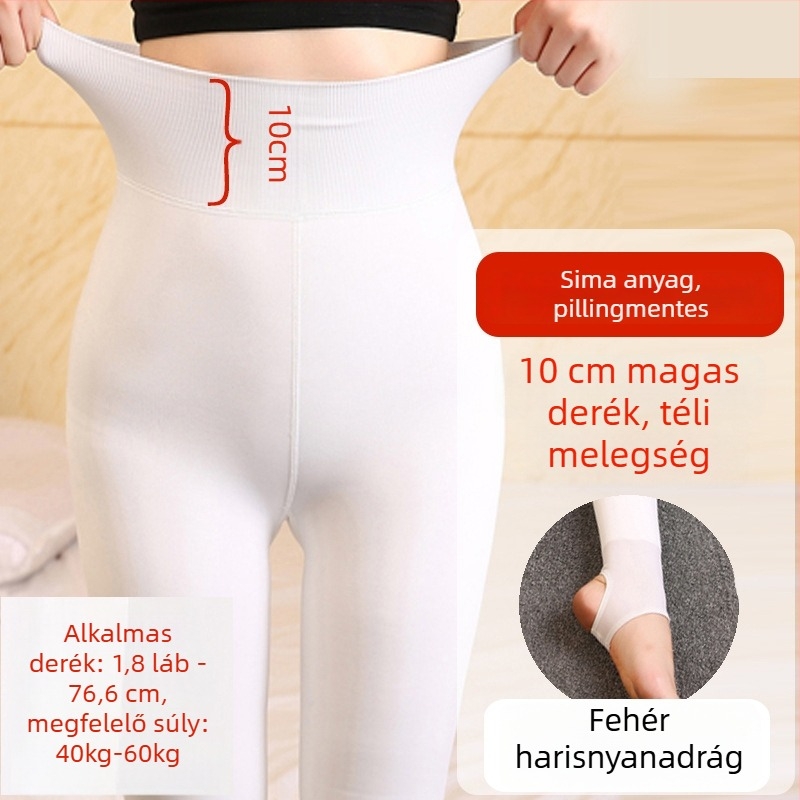 Női termo leggings fleece béléssel, magas derekú, karcsú szabás, vastag anyag, nagy rugalmasság
