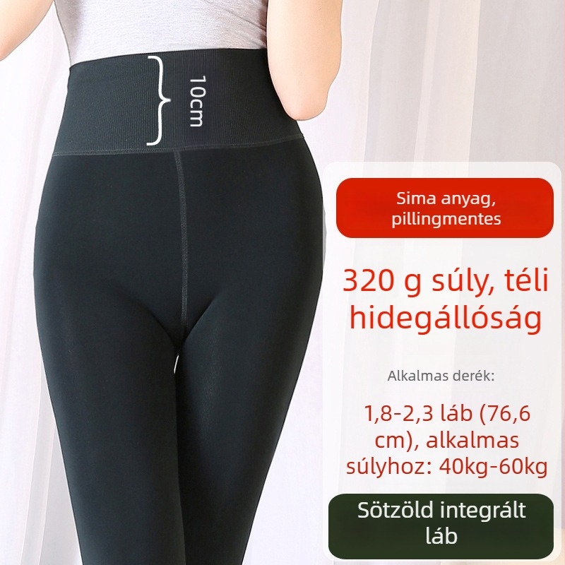 Női termo leggings fleece béléssel, magas derekú, karcsú szabás, vastag anyag, nagy rugalmasság