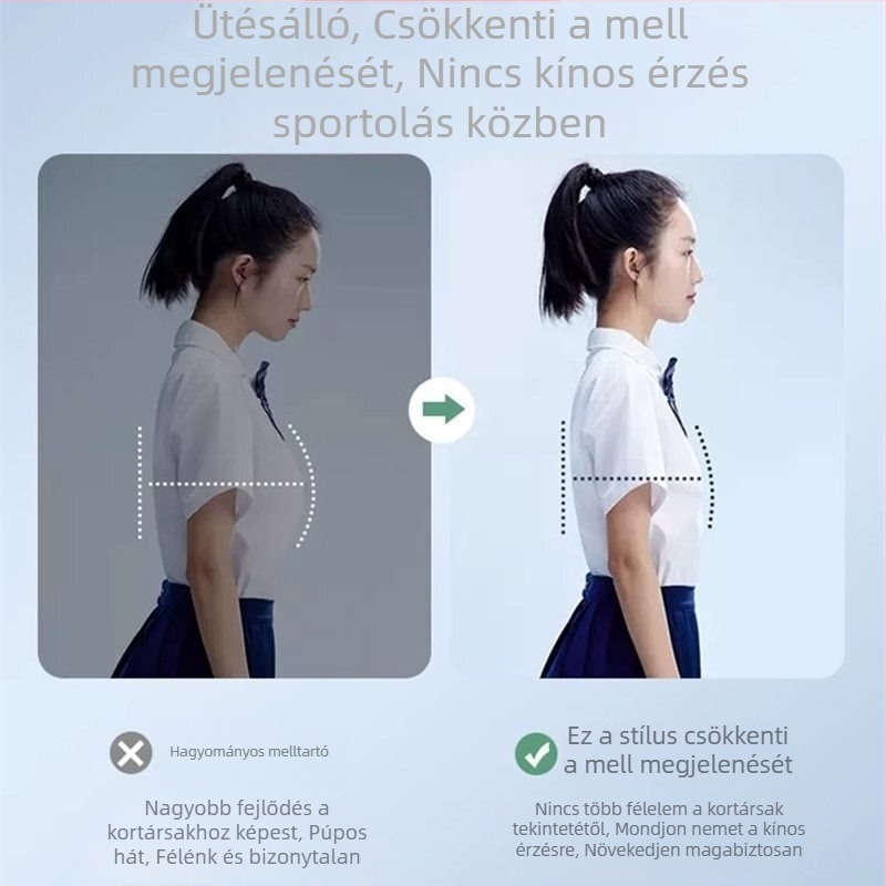 Jégselyem sportmelltartó lányoknak, ütésvédő tartással