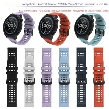 Amazfit Balance2 szilikon TPU óraszíj (20/22 mm)