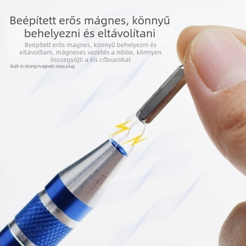 YICEN Fémes kézi, többfunkciós toll formájú csavarhúzó mágneses fejjel, Cr-V anyag, nem szigetelt, tömeg 0.035 kg