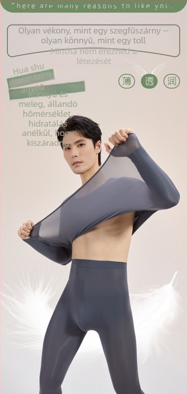 Uniszex ultra vékony nejlon termo alapréteg készlet, kerek nyakkal, bőr-alap réteg felsővel, melegítésre (81–100 g/m²)