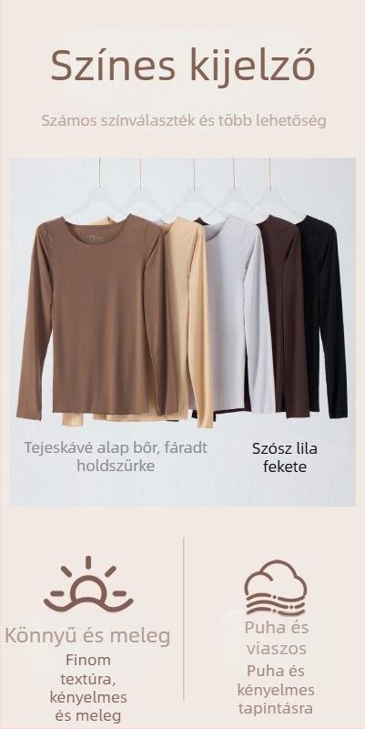 Uniszex ultra vékony nejlon termo alapréteg készlet, kerek nyakkal, bőr-alap réteg felsővel, melegítésre (81–100 g/m²)
