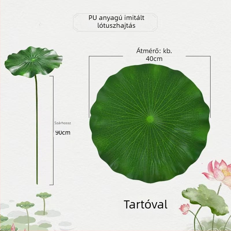 Színpadi kellék: élethű lótuszlevél és lótusz virág klasszikus tánchoz, dekoratív díszlet, gyerekeknek szánt rekvizit