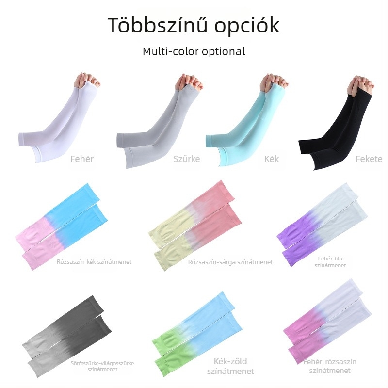 Új Ice Silk karhüvely egyedi logóval, kültéri használatra, légáteresztő UV-védelem, csapat sportokhoz