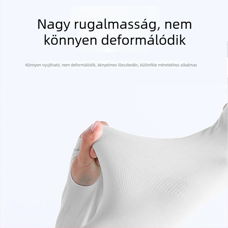 Új Ice Silk karhüvely egyedi logóval, kültéri használatra, légáteresztő UV-védelem, csapat sportokhoz
