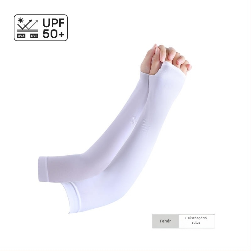 Új Ice Silk karhüvely egyedi logóval, kültéri használatra, légáteresztő UV-védelem, csapat sportokhoz