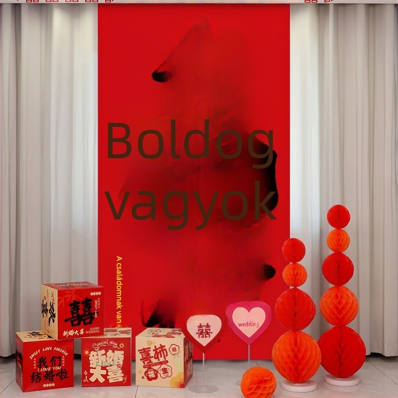 Esküvői vászon banner a szoba dekorációjához, anyag: vászon, márka Win xin, csomagolás: Opp bag, esküvőre