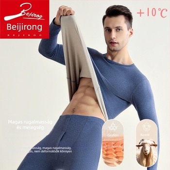 Unisex grafén termoszett felső és nadrág, vastag anyag 201-250 g/m², fűtés, antibakteriális, antistatikus