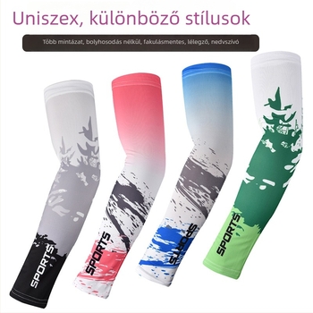 Napsugárvédő karvédők, uniszex, gradiens mintázat, poliészter Ice Silk