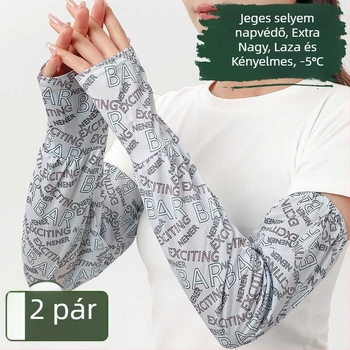 Uniszex Ice Silk karvédők nyárra, napvédelem, UV‑lélegző, viszkóz 51–60% tartalom, 2025 tavasz