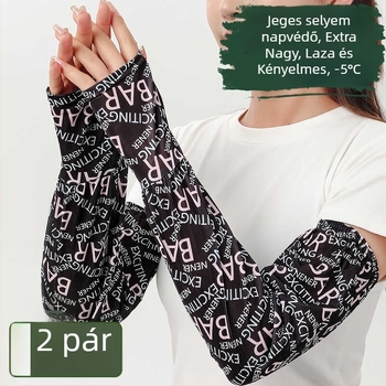 Uniszex Ice Silk karvédők nyárra, napvédelem, UV‑lélegző, viszkóz 51–60% tartalom, 2025 tavasz