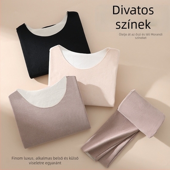 Derong női fleece-sel bélelt termikus alsóruha szett, felső és nadrág alapréteghez