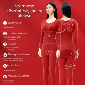 Női termo készlet, varrás nélküli, testformázó, antiszatikus, termos nylon anyag 181–200 g/m²