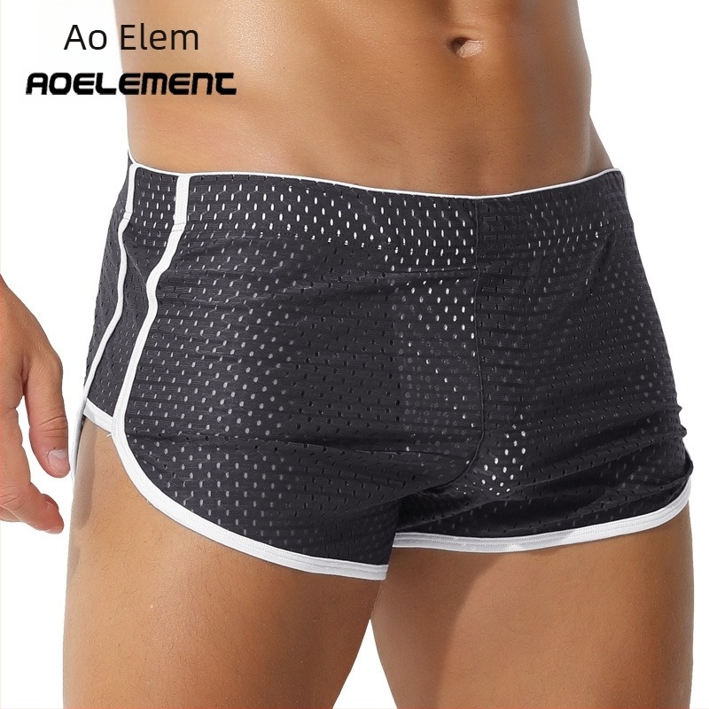 Férfi Ice Silk boxeralsó, középső derék, egyszínű, kötött, 80–90% poliészter, spandekkal bélelt lágyéktájékon, sportos alsó