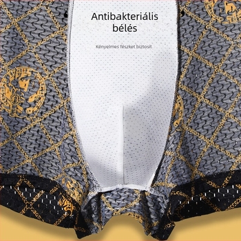 Gdad férfi ice silk nyári boxeralsó - vékony, lélegző, nagy méret, mintás, díszdobozban
