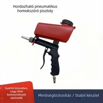 Pneumatikus hordozható kézi homokszóró pisztoly rozsdamentesítésre, olaj- és szennyeződés-eltávolításra; Shengjia Sandblasting gun sorozat
