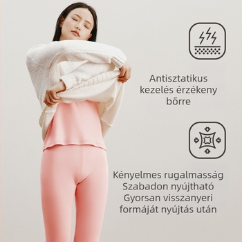 Threegun Uniszex termo alsóruha készlet, 100% pamut, vastag 201-250 g/m2, kerek nyakú, hosszú ujjú, meleg és anti-pilling