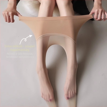 Bársonyos, varrás nélküli női harisnya, ultra vékony, 0D, bőrbarát