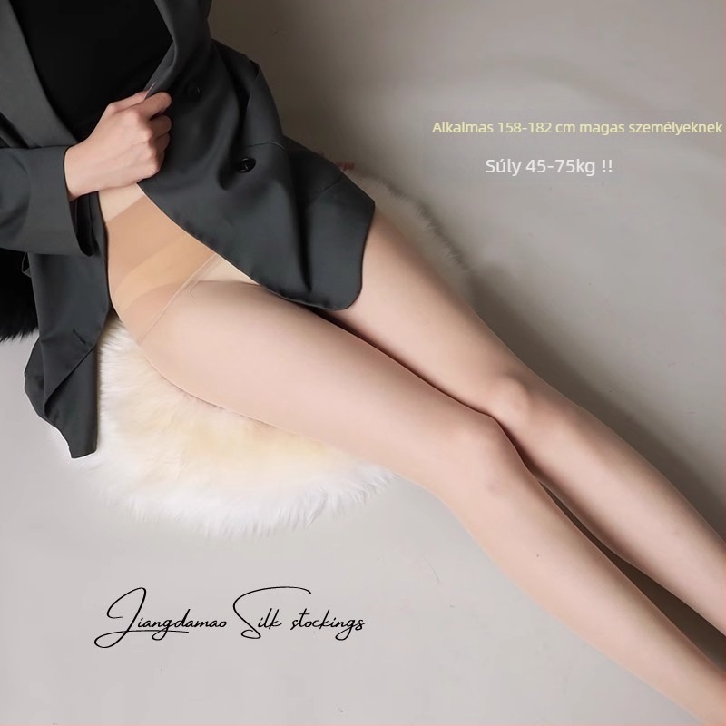 Bársonyos, varrás nélküli női harisnya, ultra vékony, 0D, bőrbarát