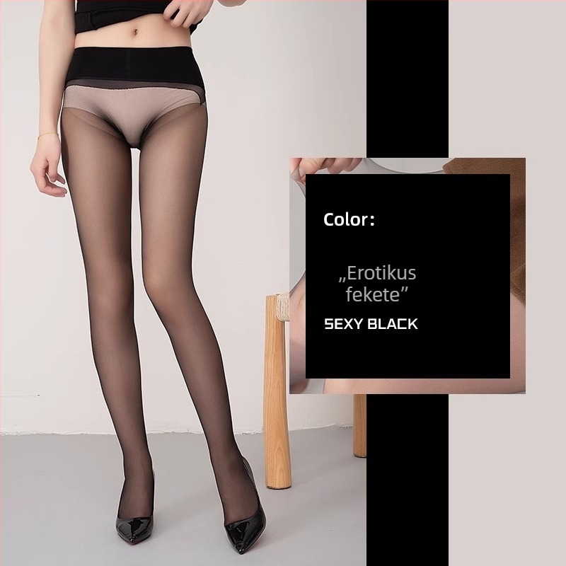 Bársonyos, varrás nélküli női harisnya, ultra vékony, 0D, bőrbarát