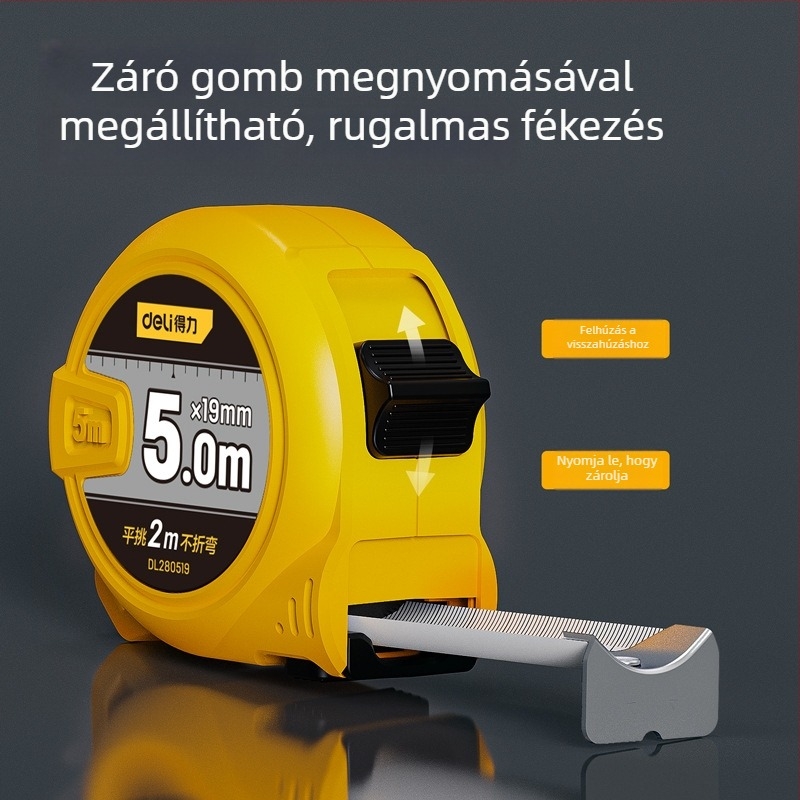 Deli acél mérőszalag, teleszkópos, kopásálló, faipari és háztartási használatra