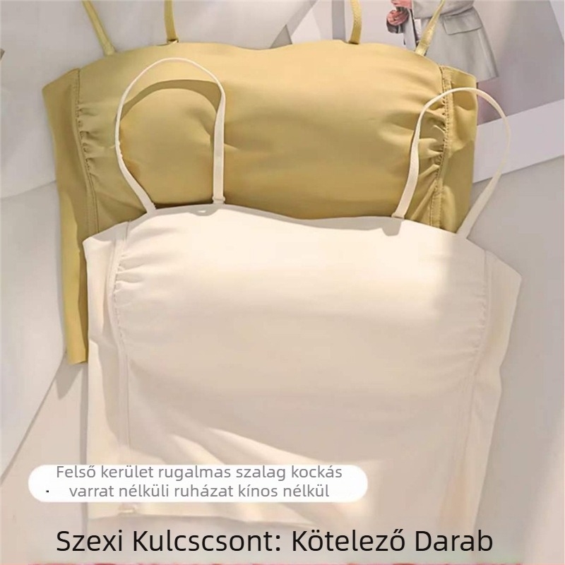 Innili vállpánt nélküli, seamless női melltartó, egyszerű, sokoldalú, szép hátsó rész, levehető vállpántok, vékony nyári stílus