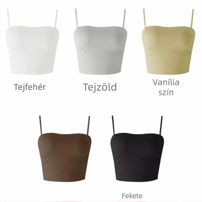 Innili vállpánt nélküli, seamless női melltartó, egyszerű, sokoldalú, szép hátsó rész, levehető vállpántok, vékony nyári stílus