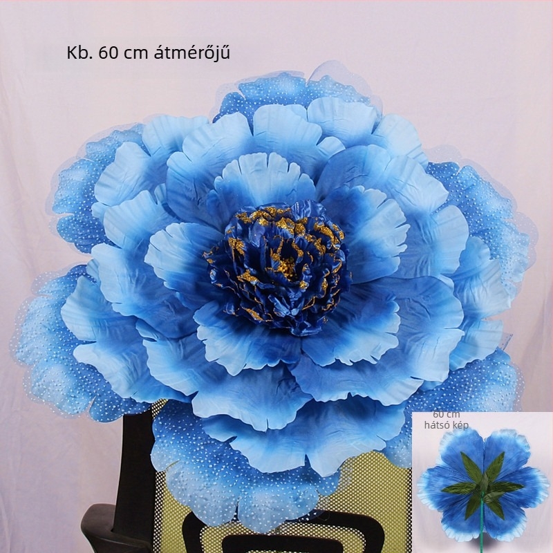 Sword Szövetfej dísz peónia csillogó mintával előadásokhoz és fotózáshoz — felnőttek, tavasz 2024