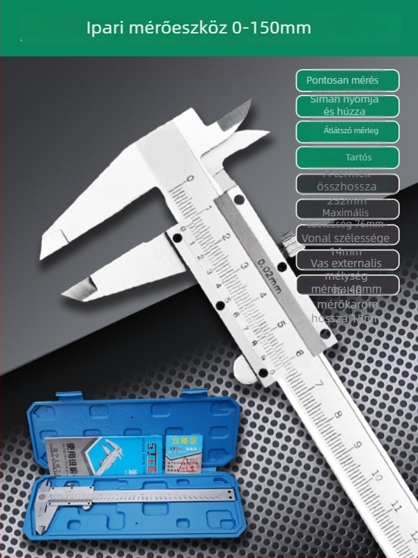 Vernier tolómérő digitális kijelzővel - nagy pontosságú, rozsdamentes acél, ipari osztály, magasság és mélység mérés
