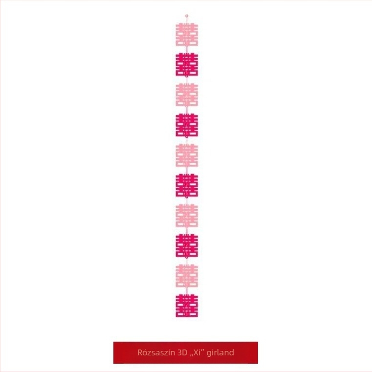 Menyasszonyi fotózáshoz – hosszú sáv dupla boldogság szimbólummal, filc anyagú, Xiyouji márka, kategória Boldog szó, nem importált