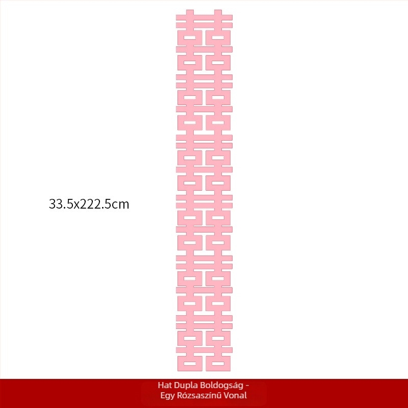 Menyasszonyi fotózáshoz – hosszú sáv dupla boldogság szimbólummal, filc anyagú, Xiyouji márka, kategória Boldog szó, nem importált