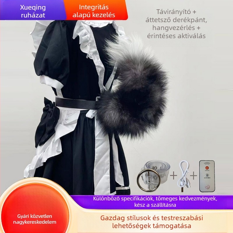 Újratölthető DIY rókafarok kiegészítő cosplayhez – három az egyben: hangvezérlés, érintéses vezérlés és távirányító