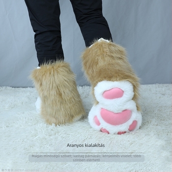 Fursuit plüss mancs zokni, kézzel készített, készleten, felnőtteknek
