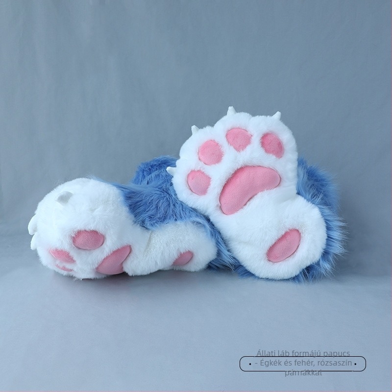 Fursuit plüss mancs zokni, kézzel készített, készleten, felnőtteknek