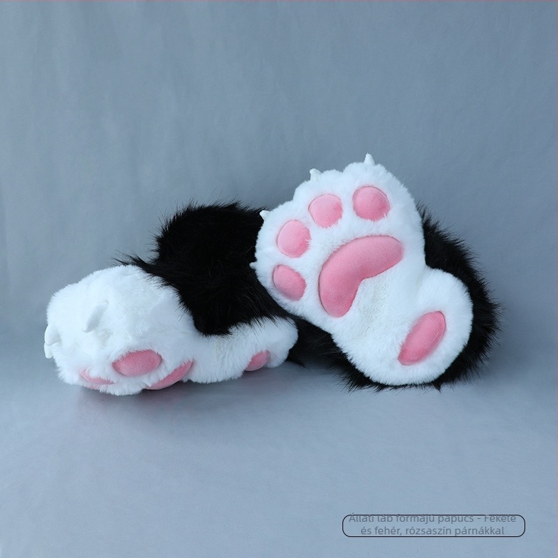 Fursuit plüss mancs zokni, kézzel készített, készleten, felnőtteknek