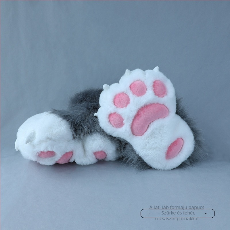 Fursuit plüss mancs zokni, kézzel készített, készleten, felnőtteknek