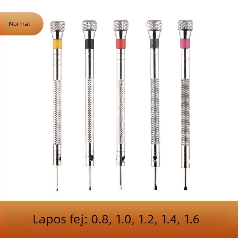 Unique Márkájú órajavító készlet – laposfejű és Philips csavarhúzók, hátsó fedelet eltávolítás, szíj beállítás (Márka: Unique)