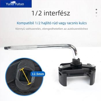 Állítható olajszűrő kulcs – szétszerelés/összeszerelés, univerzális szíj- és lánc eltávolító eszköz (Cr-V, Yutuo)