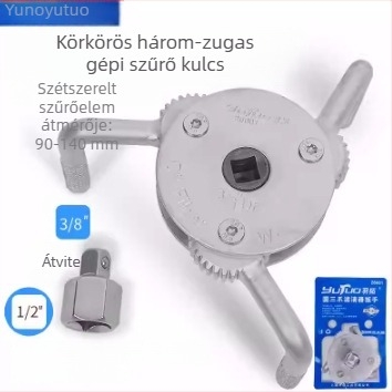 Állítható olajszűrő kulcs – szétszerelés/összeszerelés, univerzális szíj- és lánc eltávolító eszköz (Cr-V, Yutuo)