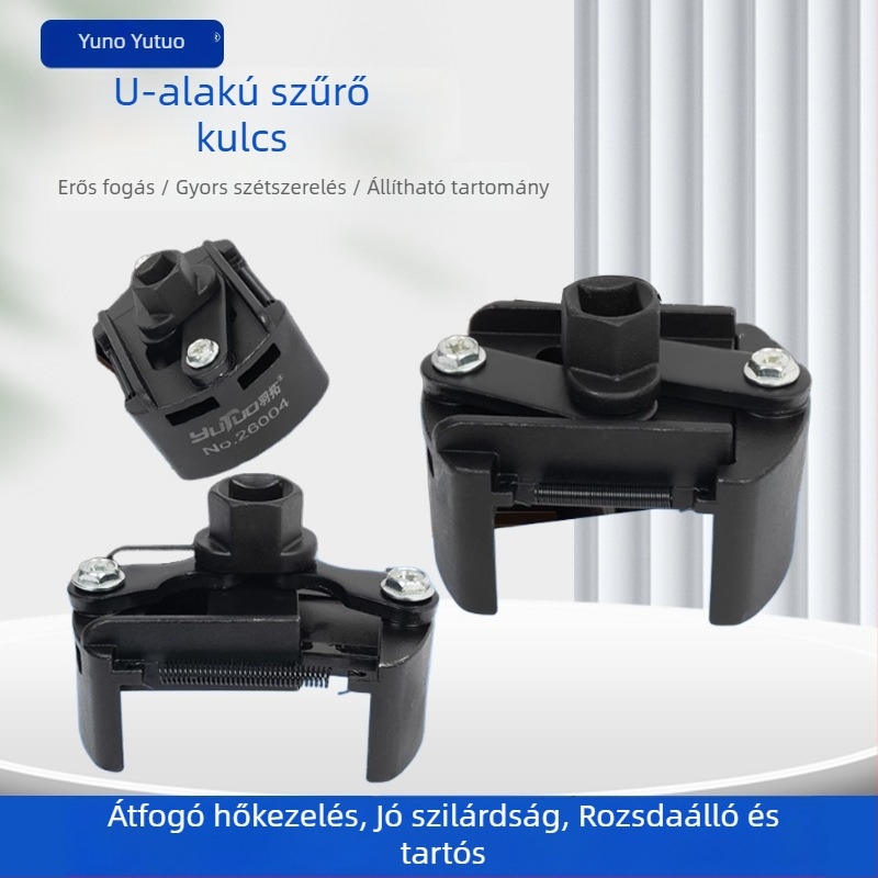 Állítható olajszűrő kulcs – szétszerelés/összeszerelés, univerzális szíj- és lánc eltávolító eszköz (Cr-V, Yutuo)
