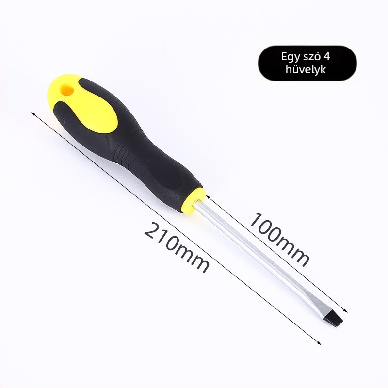 Henglida mini mágneses csavarhúzó kereszthorny fejjel és két anyagból készült markolattal, szénacélból