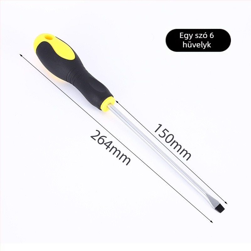 Henglida mini mágneses csavarhúzó kereszthorny fejjel és két anyagból készült markolattal, szénacélból