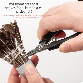 Badminton ütőjavító szerszámkészlet, 9 részes készlet, szerszámos dobozban, háztartási használatra