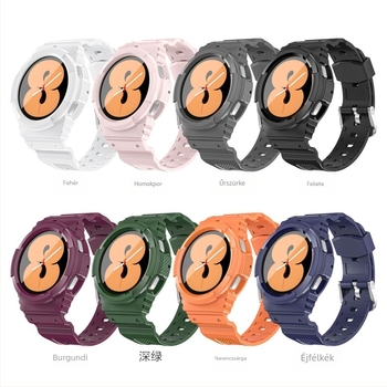 TPU tok integrált átlátszó szíjjal Samsung Galaxy Watch4/5-höz – sportos stílus; anyag: TPU; kompatibilitás: Galaxy Watch4/5