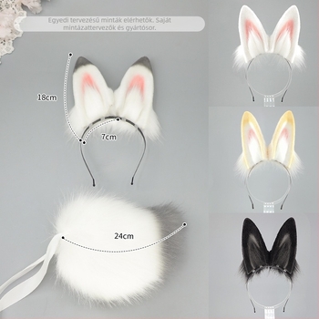 Cosplay kellékek készlet: nyúlfül és farok Jade Rabbit motívumos Hanfu kiegészítők színpadi használatra, felnőtteknek; Márka Other; Spot goods; 2025 tavasza