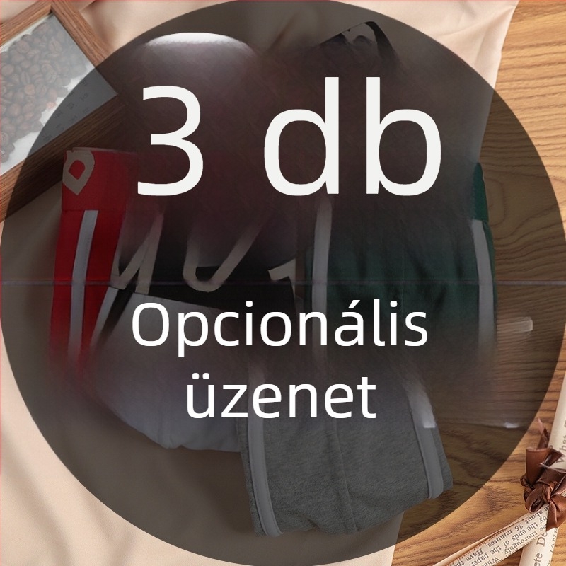 Férfi pamut boxer, lélegző, lazább szabás, középmagas derekú, egész évben viselhető